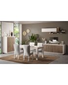 Highboard 2 Türen SKY Cashmere/Mercury - 106x171x40 cm