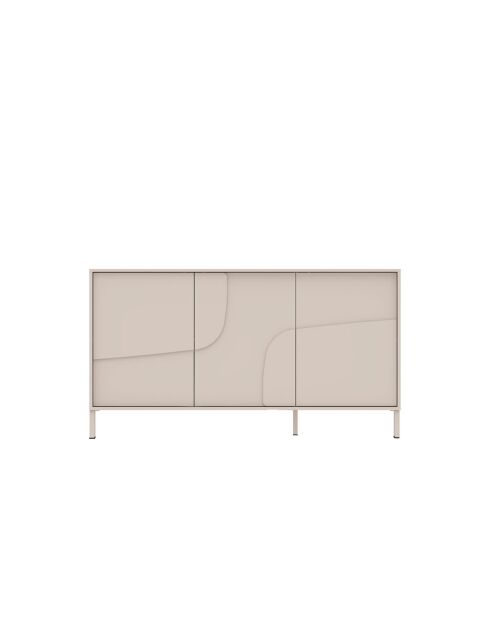 Buffet 3 portes STONE cachemire - 155x84x40 cm
