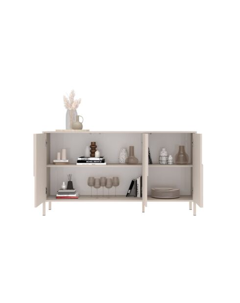 Buffet 3 portes STONE cachemire - 155x84x40 cm