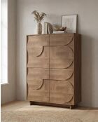 4-türiger Schubschrank — Pull ZEN Quecksilberholz — 104 x 147 x 40 cm