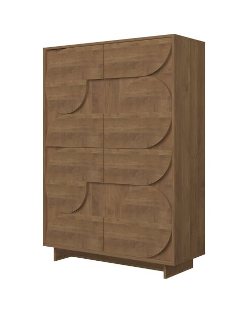 Opbergmeubel met 4 deuren - pull ZEN kwikhout - 104x147x40 cm