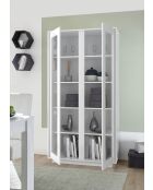Vitrine 2 portes ICE blanc laqué brillant - 92x179x43 cm