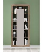 Säule/1 Tür RIMINI Quecksilber/Kaschmir - 95x217x40 cm