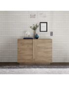Buffet 2 portes JUPITER chêne mercure - 120x44x90 cm