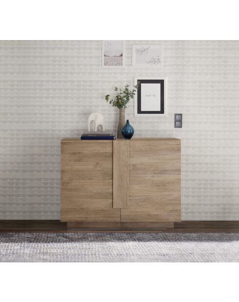 Buffet 2 portes JUPITER chêne mercure - 120x44x90 cm