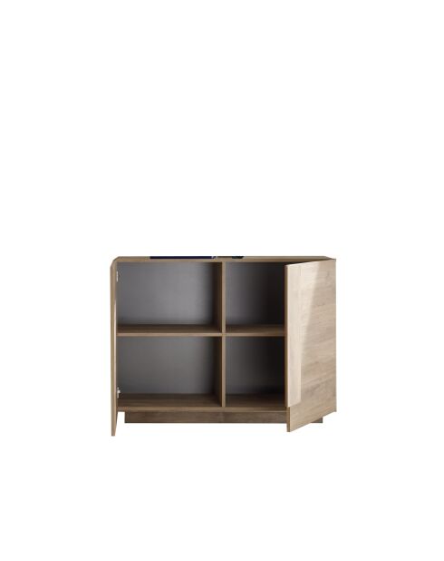Buffet 2 portes JUPITER chêne mercure - 120x44x90 cm