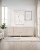 Buffet 4 portes STONE cachemire - 205x84x40 cm