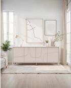 Buffet 4 portes STONE cachemire - 205x84x40 cm