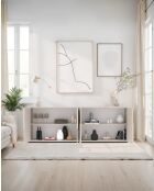 Buffet 4 portes STONE cachemire - 205x84x40 cm