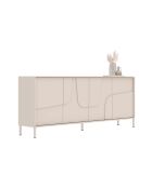 Buffet 4 portes STONE cachemire - 205x84x40 cm