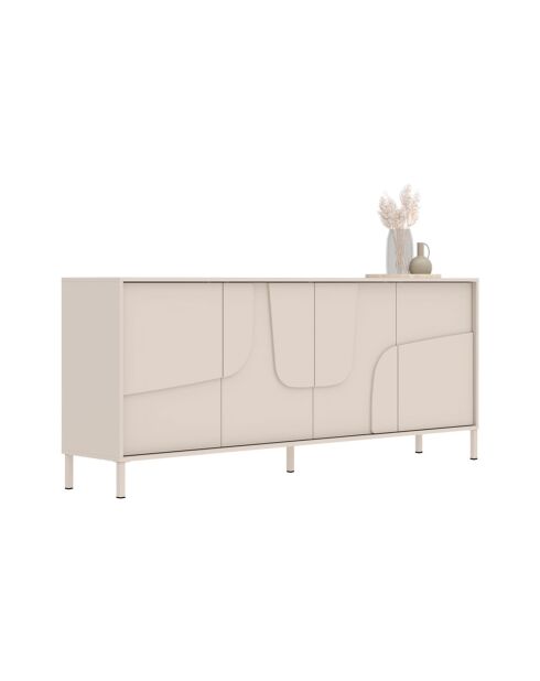 Buffet 4 portes STONE cachemire - 205x84x40 cm