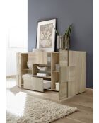 Buffet 2 portes, 2 tiroirs DAMA chêne samoa - 181x84x43 cm