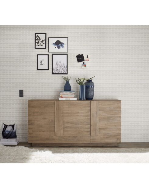Buffet 3 portes JUPITER chêne mercure - 182x44x90 cm