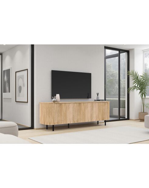 Mueble TV con 3 puertas MURANO roble cadiz - 180x61x43 cm