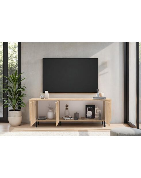 Mueble TV con 3 puertas MURANO roble cadiz - 180x61x43 cm