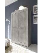 Armadio BASIC in legno a 4 ante rovere di pino chiaro - 101,4x42x161,2 cm