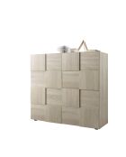 Mobile in legno DAMA a 2 ante in rovere Samoa - 121x42x111 cm