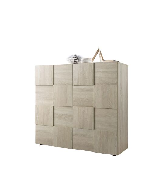Mobile in legno DAMA a 2 ante in rovere Samoa - 121x42x111 cm