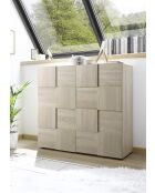 Mobile in legno DAMA a 2 ante in rovere Samoa - 121x42x111 cm