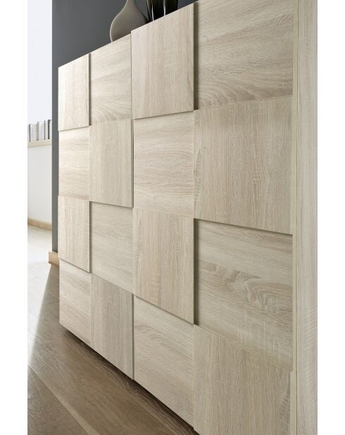 Mobile in legno DAMA a 2 ante in rovere Samoa - 121x42x111 cm