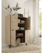 Armadio PALMA in legno a 4 ante rovere chiaro - 106x152x50 cm