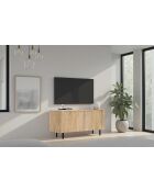 TV-Ständer mit 2 Türen MURANO Cadiz Eiche - 130x61x43 cm