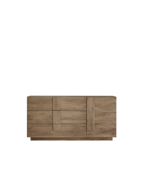 Buffet 3 tiroirs, 1 porte JUPITER chêne mercure - 182x44x90 cm