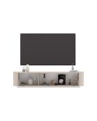 Meuble 1 porte abattante LIDO cachemire - 180x37x33 cm