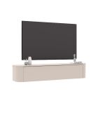 Meuble 1 porte abattante LIDO cachemire - 180x37x33 cm