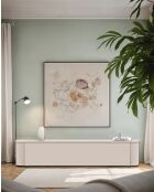 Meuble 1 porte abattante LIDO cachemire - 180x37x33 cm