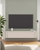 Meuble 1 porte abattante LIDO cachemire - 180x37x33 cm