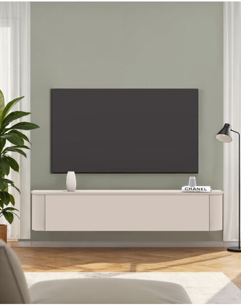 Mobile ribaltabile a 1 anta in cashmere LIDO - 180x37x33 cm