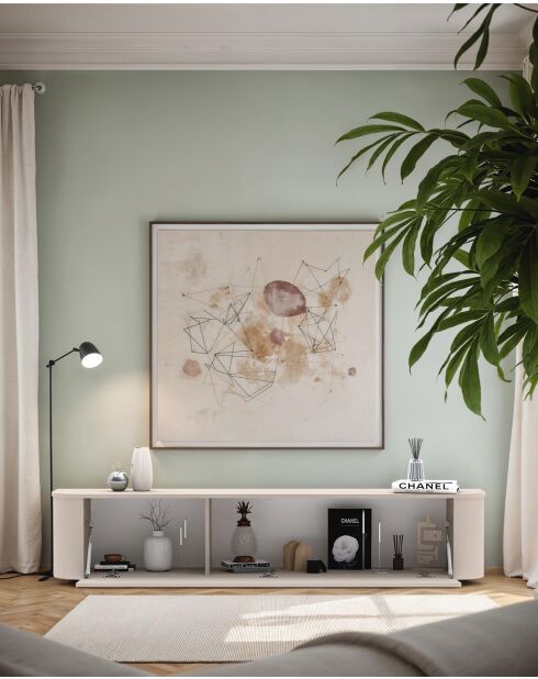 Mobile ribaltabile a 1 anta in cashmere LIDO - 180x37x33 cm