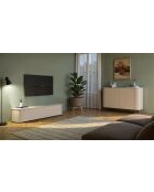 Meuble 1 porte abattante LIDO cachemire - 180x37x33 cm