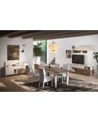 Meuble TV MONACO cachemire / mercure - 241x67x43 cm