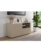 Kleiner TV-Ständer 1 Tür, 1 Schublade RIO Cashmere - 121x42x57 cm