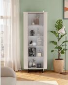 Vitrine 1 porte LIDO cachemire - 80x200x43 cm