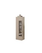 Vitrine 1 porte en verre RIO cachemire - 59.7x42x186.4 cm