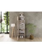 Vitrine 1 porte en verre RIO cachemire - 59.7x42x186.4 cm