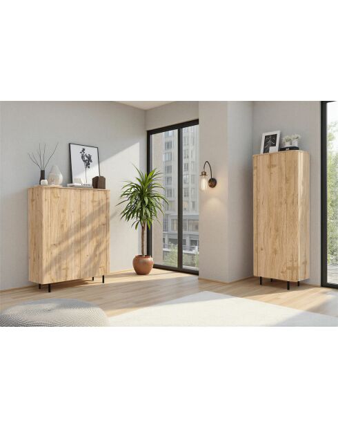 Hoge opbergunit, 1 deur MURANO cadiz eik - 80x200x43 cm