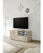 Kleiner TV-Ständer 1 Tür, 1 Schublade DAMA Samoa-Eiche - 121x42x57 cm