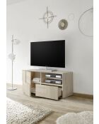 Kleiner TV-Ständer 1 Tür, 1 Schublade DAMA Samoa-Eiche - 121x42x57 cm