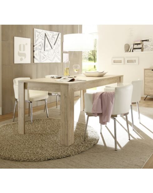 Table de repas PALMA chêne clair - 180x79x90 cm
