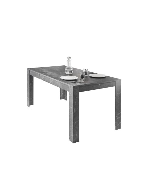 CARRARA schwarzer Marmortisch mit Verlängerung - 180x79x90 cm