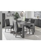 CARRARA zwarte marmeren tafel met een verlengstuk - 180x79x90 cm