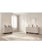 Buffet 2 portes avec pied métal ORTISEI cachemire - 130x83x43 cm
