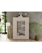 Vetrina RIO in cashmere a 2 ante - 121x166x42 cm