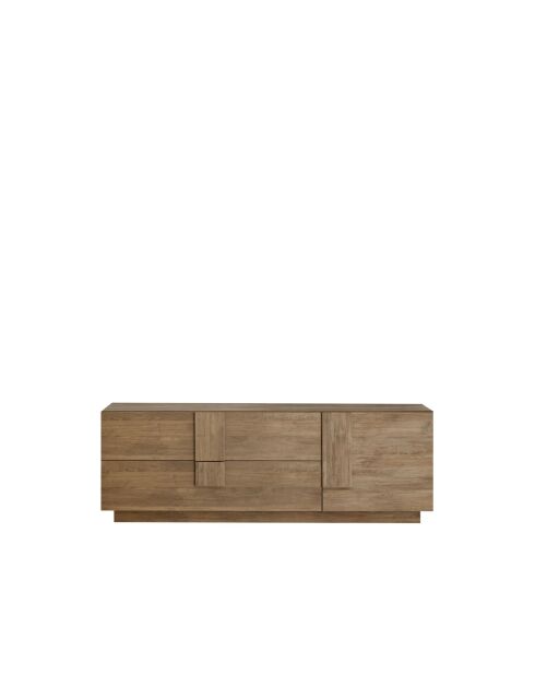 Lowboard 2 tiroirs, 1 porte JUPITER chêne mercure - 182x44x63 cm