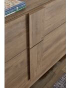 Lowboard 2 tiroirs, 1 porte JUPITER chêne mercure - 182x44x63 cm