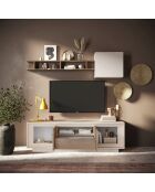 TV-Ständer 2 Türen, 1 Schublade SKY Cashmere/Mercury - 180x58x50 cm